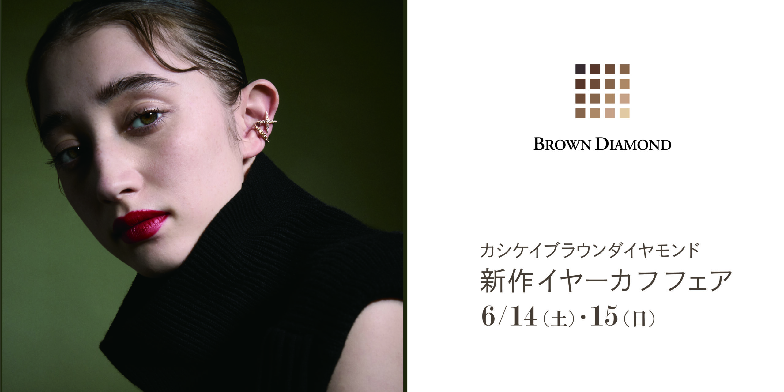 KASHIKEY BROWN DIAMOND 新作イヤーカフ フェア